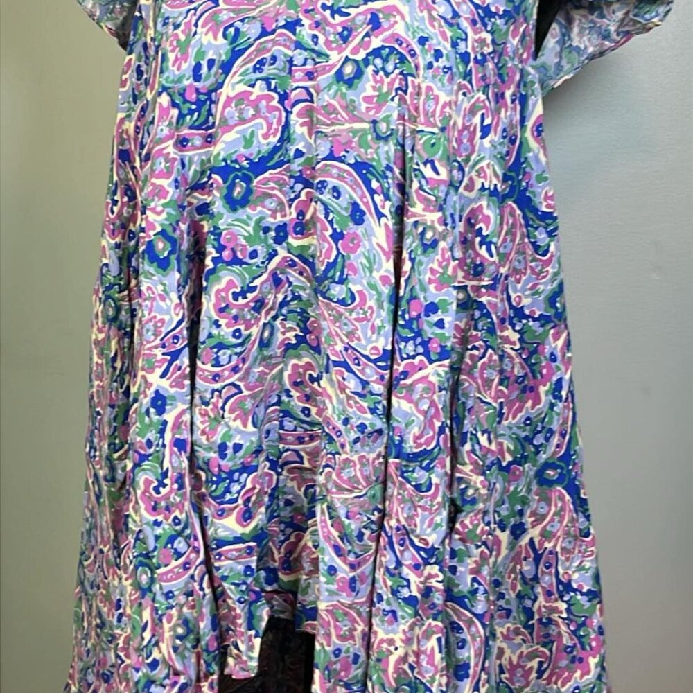 Matilda Jane Sz SM Top Babydoll Floral Sleeveless Small Whimsy Boho CottageCore